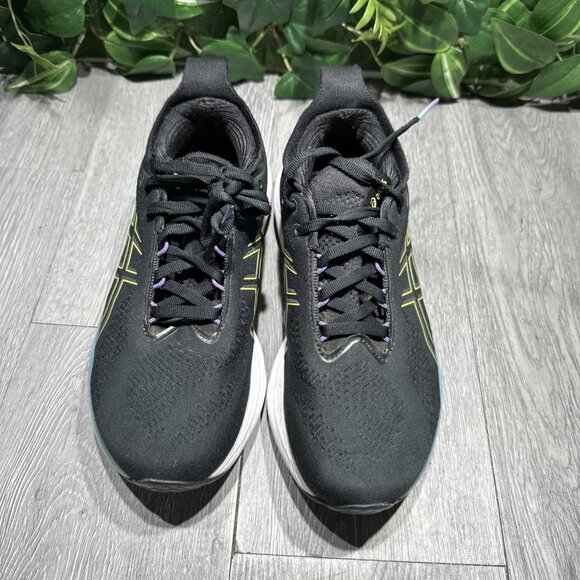 Asics Womens Gel Nimbus 25 1012B356 Black Running Shoes Sneakers Size 7.5 - Picture 2 of 10